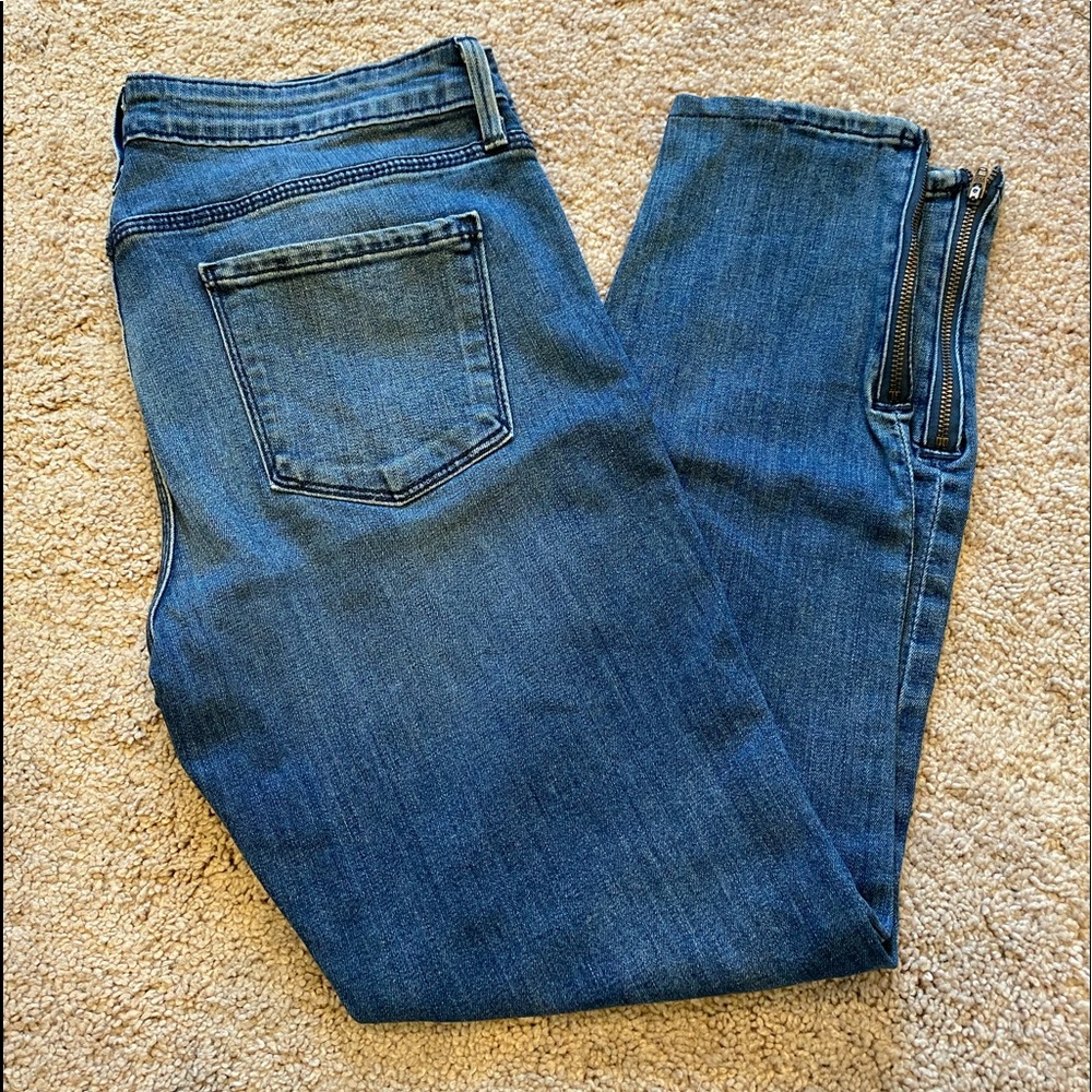 Just Black Zipper Detail Jeans